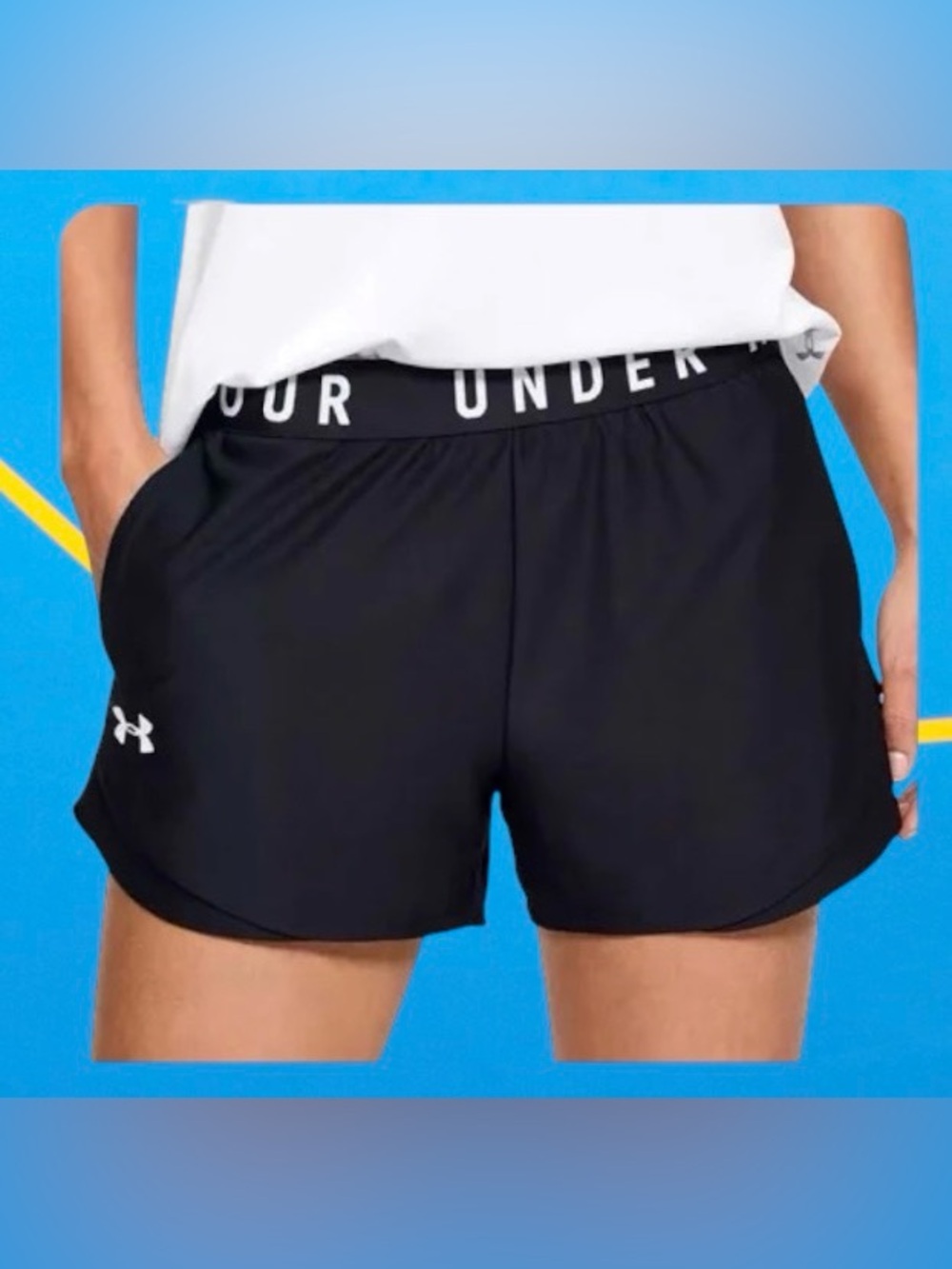 Under Armour Tech play black shorts women’s size Large